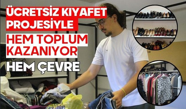 Ücretsiz kıyafet projesiyle hem çevre hem toplum kazanıyor