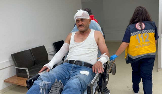 Tüp parlamasıyla alevler içinde kalan şahıs dereye atlayarak yanmaktan kurtuldu