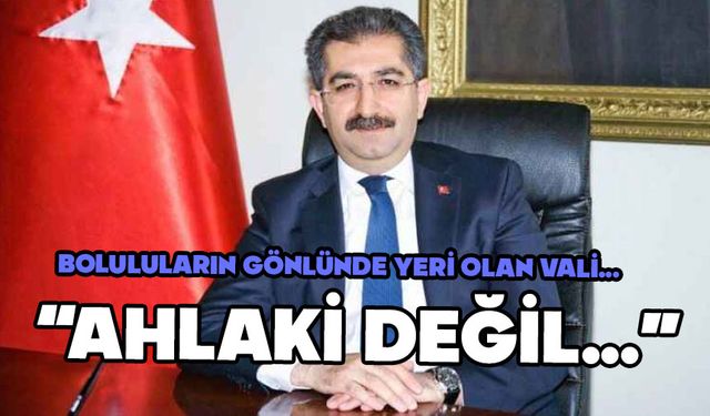 Bolu’nun eski valisinden “Aydın” yorumu