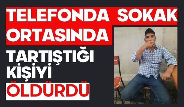 Telefonda tartıştığı kişiyi sokak ortasında öldürdü