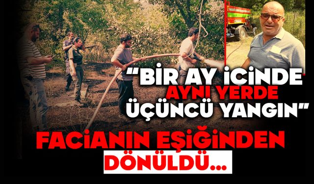 Bolu'da facianın eşiğinden dönüldü: Tarlada yangın çıktı
