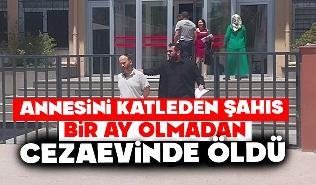 Annesini katleden şahıs, bir ay olmadan cezaevinde öldü