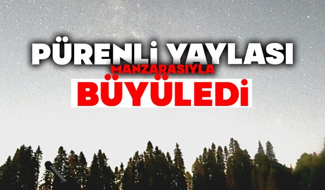 Pürenli Yaylası gece görüntülendi