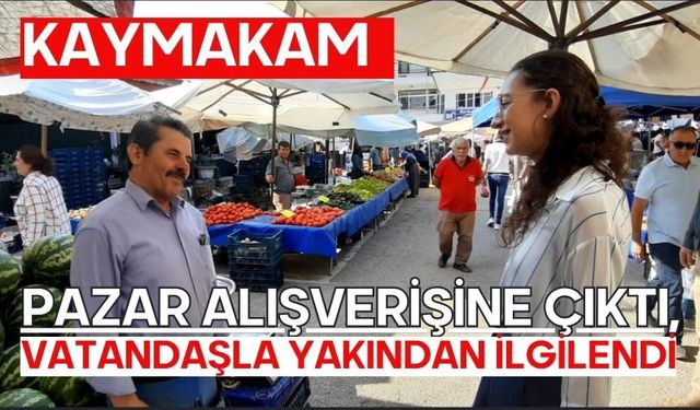 Kaymakam pazar alışverişine çıktı, vatandaşla yakından ilgilendi