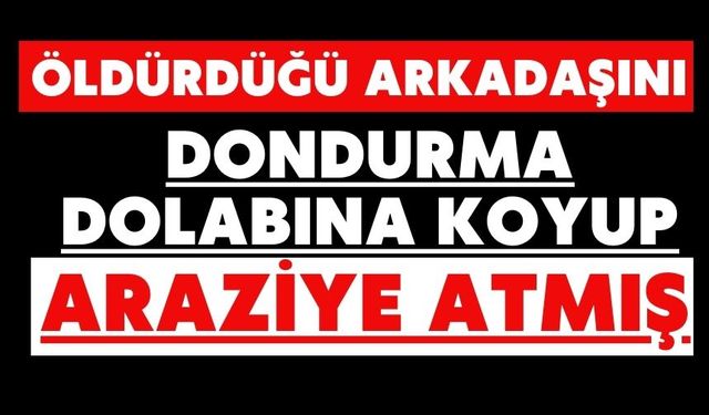 Öldürdüğü arkadaşını dondurma dolabına koyup araziye atmış