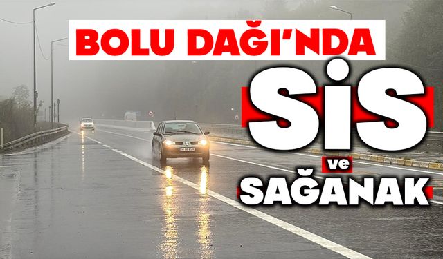Bolu Dağı'nda sis ve sağanak