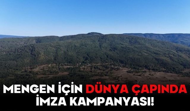 MENGEN İÇİN DÜNYA ÇAPINDA İMZA KAMPANYASI!