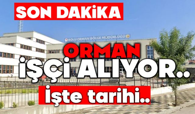 ORMAN İŞÇİ ALIYOR...