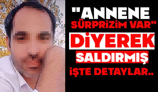 "Annene sürprizim var" diyerek saldırmış
