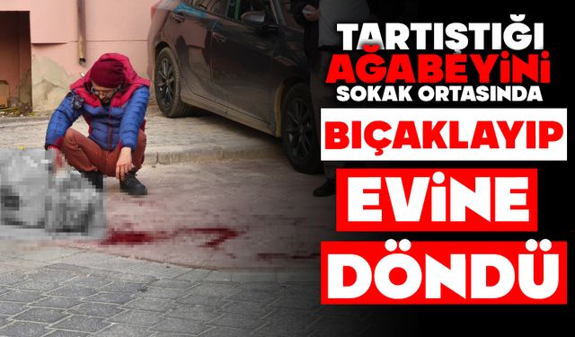 Tartıştığı ağabeyini sokak ortasında bıçaklayıp evine döndü