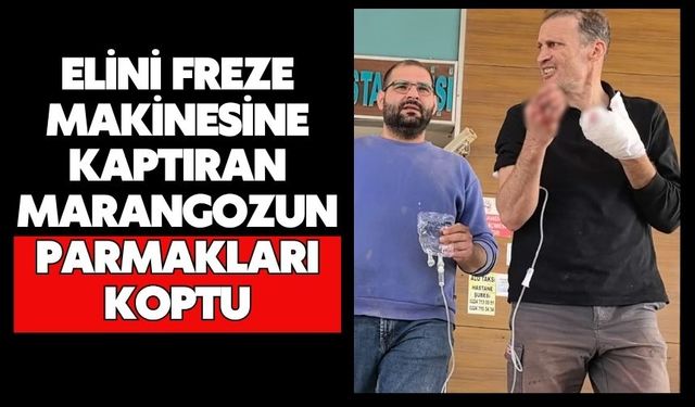 Elini freze makinesine kaptıran marangozun parmakları koptu