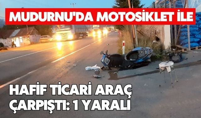 Mudurnu'da motosiklet ile hafif ticari araç çarpıştı: 1 yaralı