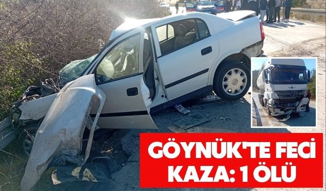 Göynük'te feci kaza: 1 ölü