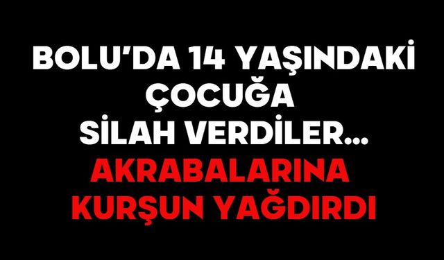 BOLU’DA 14 YAŞINDAKİ ÇOCUĞA SİLAH VERDİLER…  AKRABALARINA KURŞUN YAĞDIRDI!
