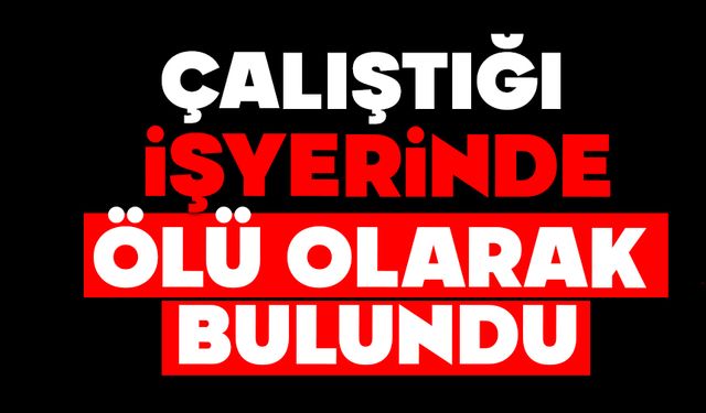 Çalıştığı işyerinde ölü olarak bulundu
