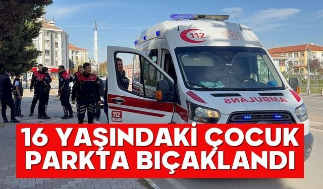16 yaşındaki çocuk parkta bıçaklandı