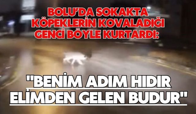 Bolu'da sokakta köpeklerin kovaladığı genci böyle kurtardı: "Benim adım Hıdır elimden gelen budur"