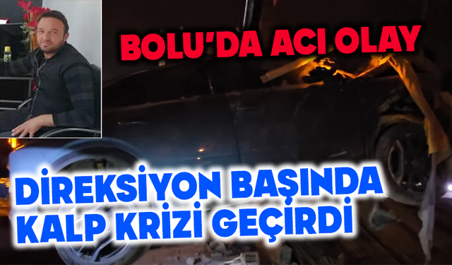 Bolu'da kalp krizi geçiren sürücü kaza yaptı