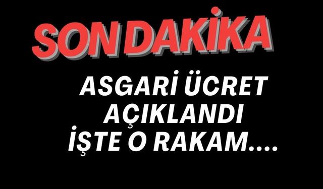 ASGARİ ÜCRET BELLİ OLDU