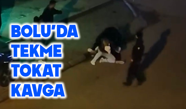 Bolu'da tekme tokat kavga