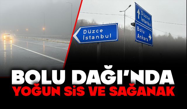 Bolu Dağı'nda sis ve sağanak sebebiyle görüş mesafesi 30 metreye düştü