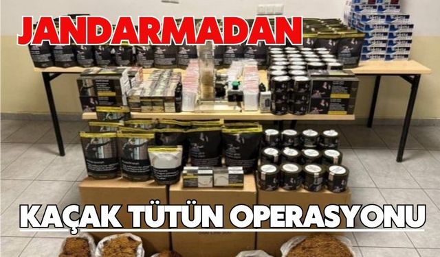 Jandarmadan kaçak tütün operasyonu