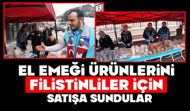 El emeği ürünlerini Filistinliler için satışa sundular