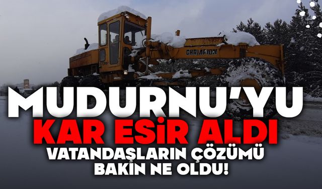 Mudurnu'yu kar esir aldı, Vatandaşların çözümü bakın ne oldu