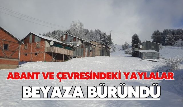 Abant ve çevresindeki yaylalar beyaza büründü