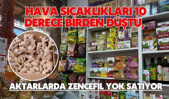 Hava sıcaklıkları 10 derece birden düştü, aktarlarda zencefil yok satıyor