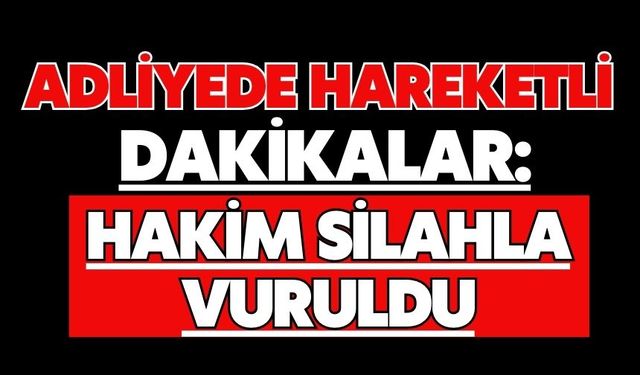 Adliyede hareketli dakikalar: Hakim silahla vuruldu