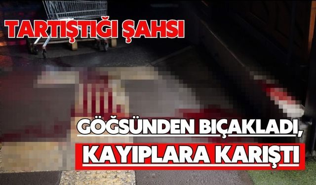 Tartıştığı şahsı göğsünden bıçakladı, kayıplara karıştı