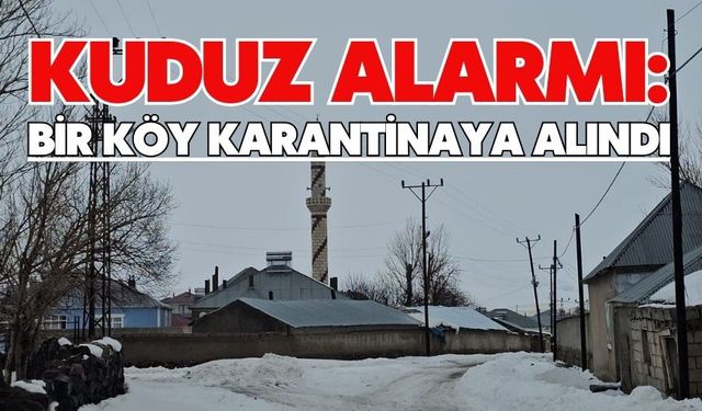 Kuduz alarmı: Bir köy karantinaya alındı