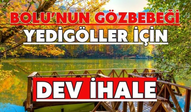 BOLU’NUN GÖZBEBEĞİ YEDİGÖLLER İÇİN DEV İHALE
