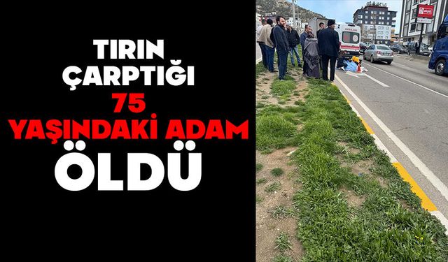 Tırın çarptığı 75 yaşındaki adam öldü