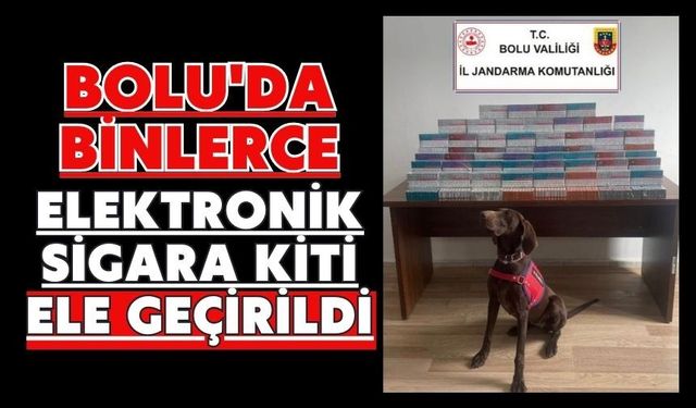 Bolu'da binlerce elektronik sigara kiti ele geçirildi