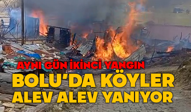 Bolu'da köyler alev alev yanıyor