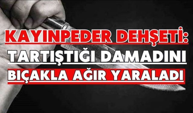Kayınpeder dehşeti: Tartıştığı damadını bıçakla ağır yaraladı