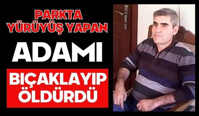 Parkta yürüyüş yapan adamı bıçaklayıp öldürdü