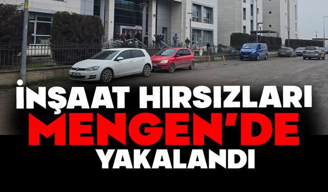 İnşaat Hırsızları Mengen'de Yakalandı