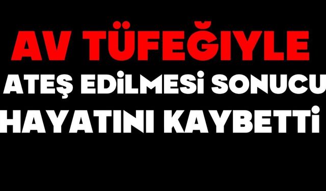 Av tüfeğiyle ateş edilmesi sonucu hayatını kaybetti