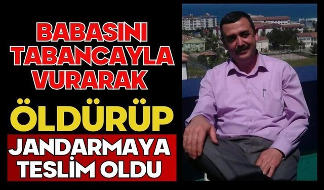 Babasını tabancayla vurarak öldürüp jandarmaya teslim oldu