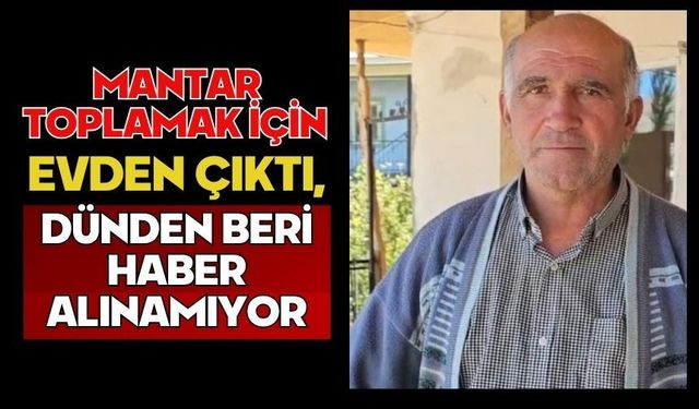 Mantar toplamak için evden çıktı, dünden beri haber alınamıyor