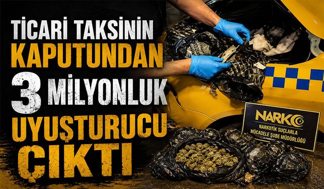 Ticari taksiyi kurye aracı yapmışlar