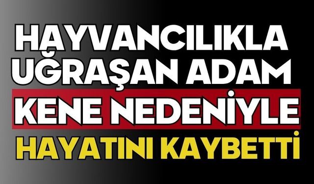 Hayvancılıkla uğraşan adam kene nedeniyle hayatını kaybetti