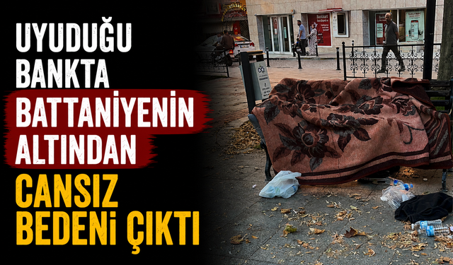Uyuduğu bankta battaniyenin altından cansız bedeni çıktı