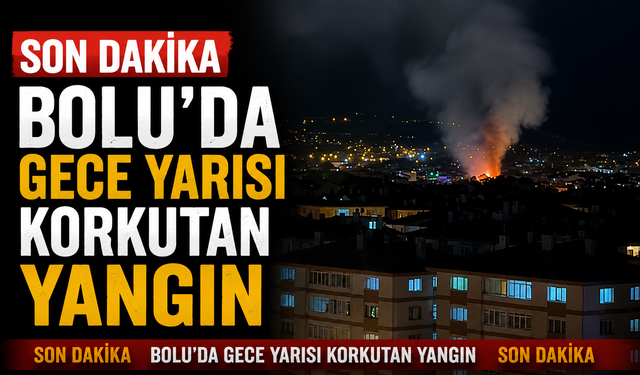 Bolu’da Gece Yarısı Korkutan Yangın