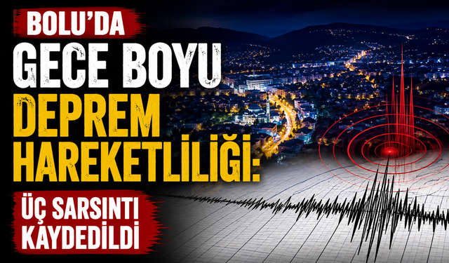 Bolu’da gece boyu deprem hareketliliği: Üç sarsıntı kaydedildi