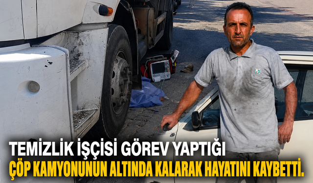 Temizlik işçisi görev yaptığı çöp kamyonunun altında kalarak hayatını kaybetti