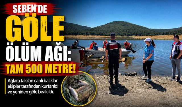 Seben’de göle ölüm ağı: Tam 500 metre!